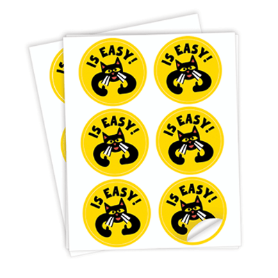 Icon Singles on sheet with a cat on it.