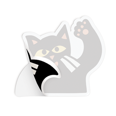 Front adhesive sticker icon.